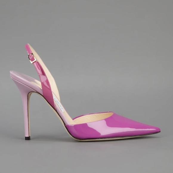 Jimmy Choo Volt Patent Leather Slingback Pump Heels - Picture 4 of 12